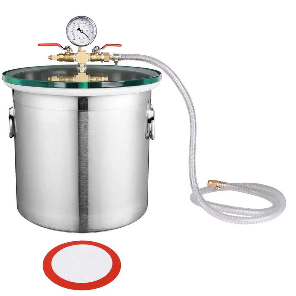 Yescom Vacuum Chamber Degassing Chamber 5 Gallon Stainless Steel 1