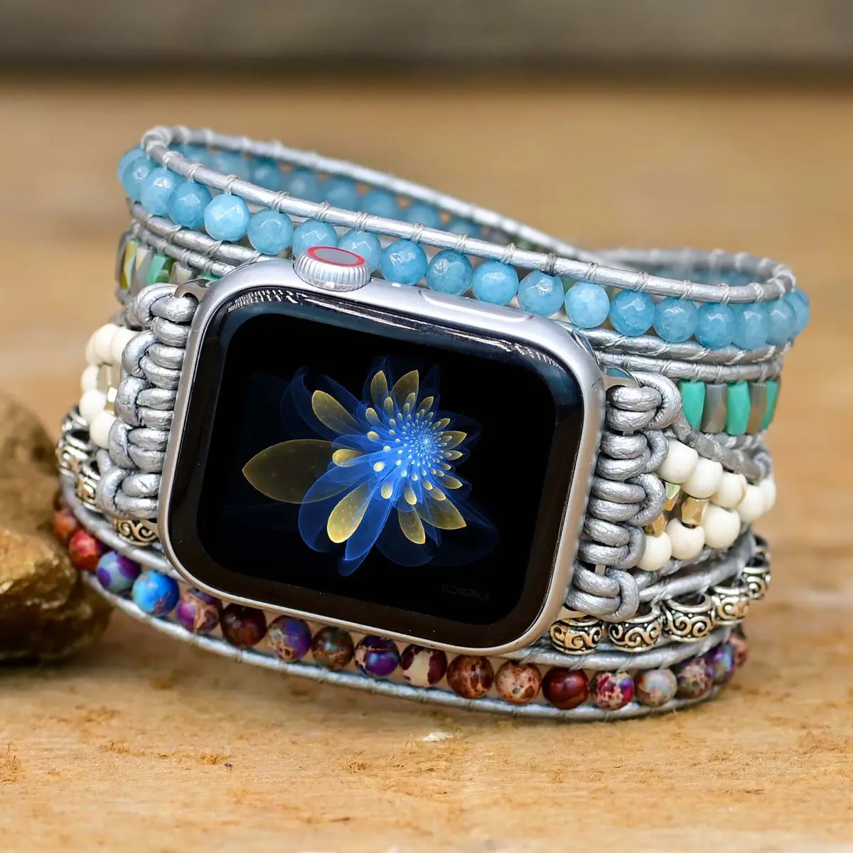 Serene Aqua Bohemian Wrapsody Bracelet Band For Apple Watch 1
