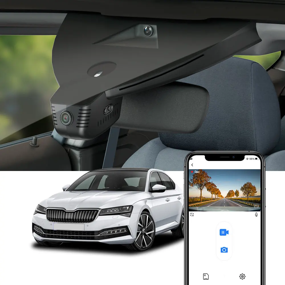 Fitcamx Dash Cam For Skoda Superb 3 Facelift 2020-2023 1