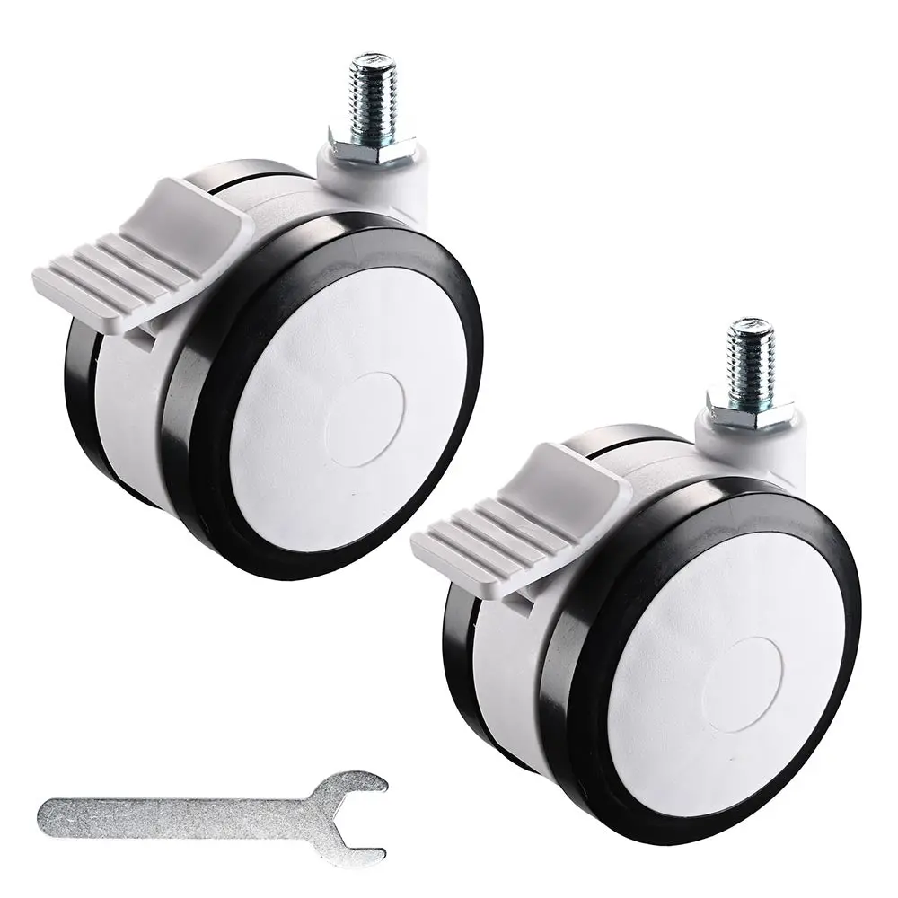 Yescom Mobile Computer Cart Lockable Swivel Caster Wheels 2Pcs 1