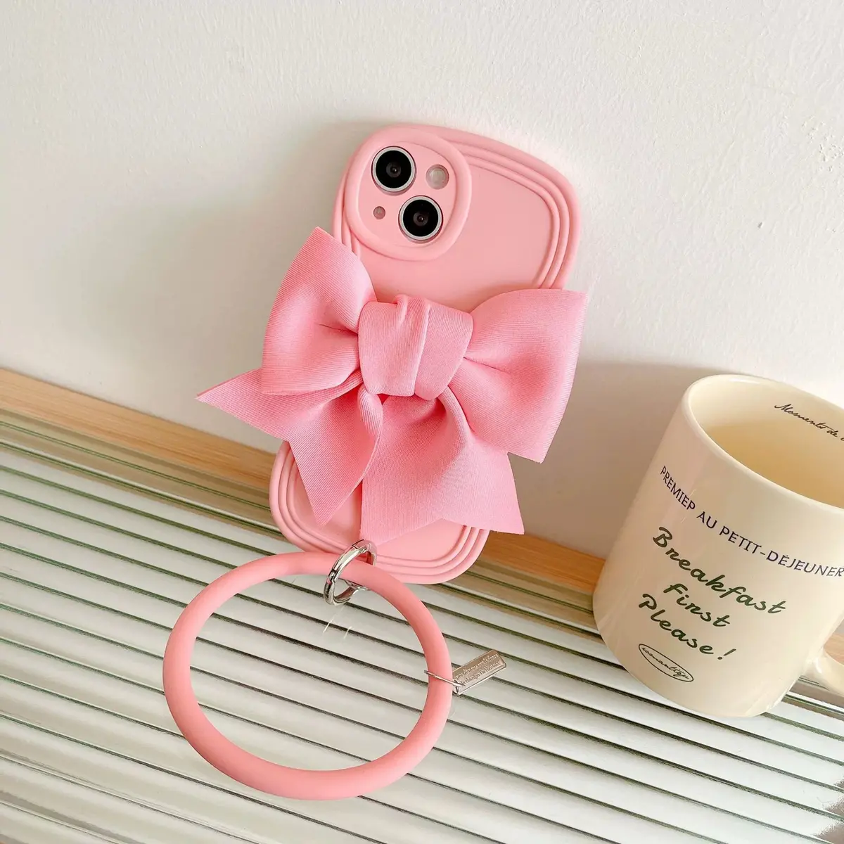 Blush Bow’D & Ready Silicone Case For Iphone 1