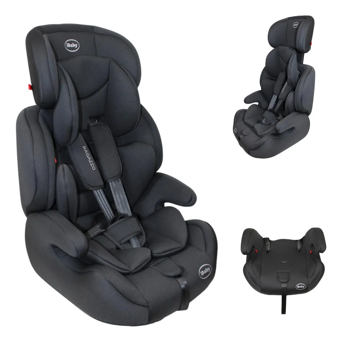 Autoasiento Ragazzo Booster Hasta 12 Años Negro 1