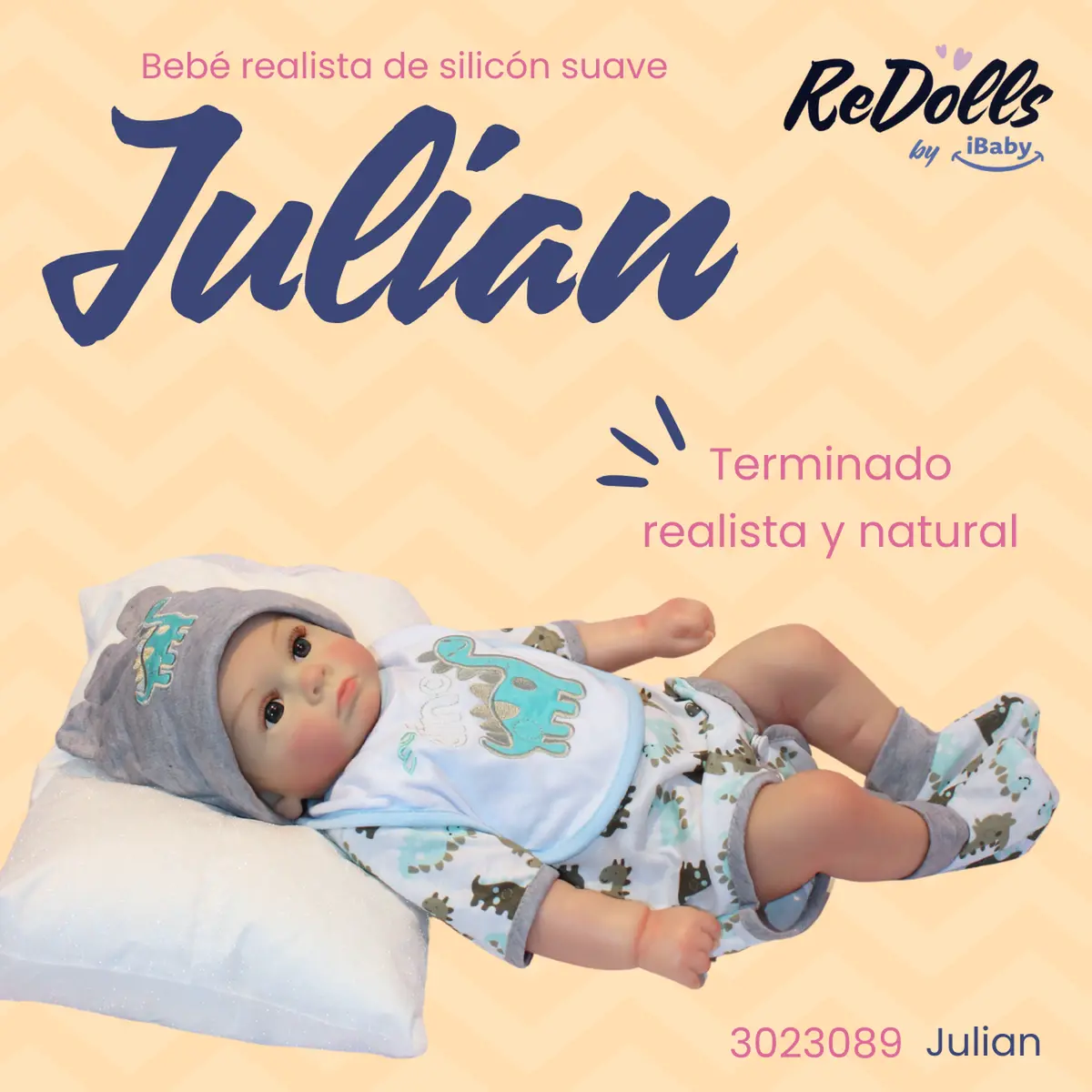 Muñeco Reborn Julian 48Cm Redoll | Caucho Suave Full Body Y Movimiento Real | Set De 5 Accesorios 2
