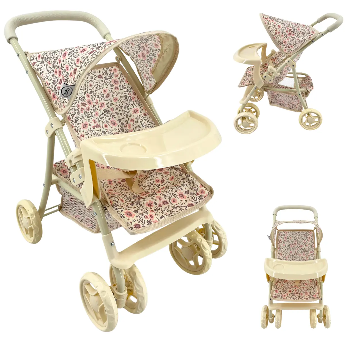 Carriola Juguete Ibaby Eterna Para Muñecas Con Asiento Y Cinturón De Seguridad 1