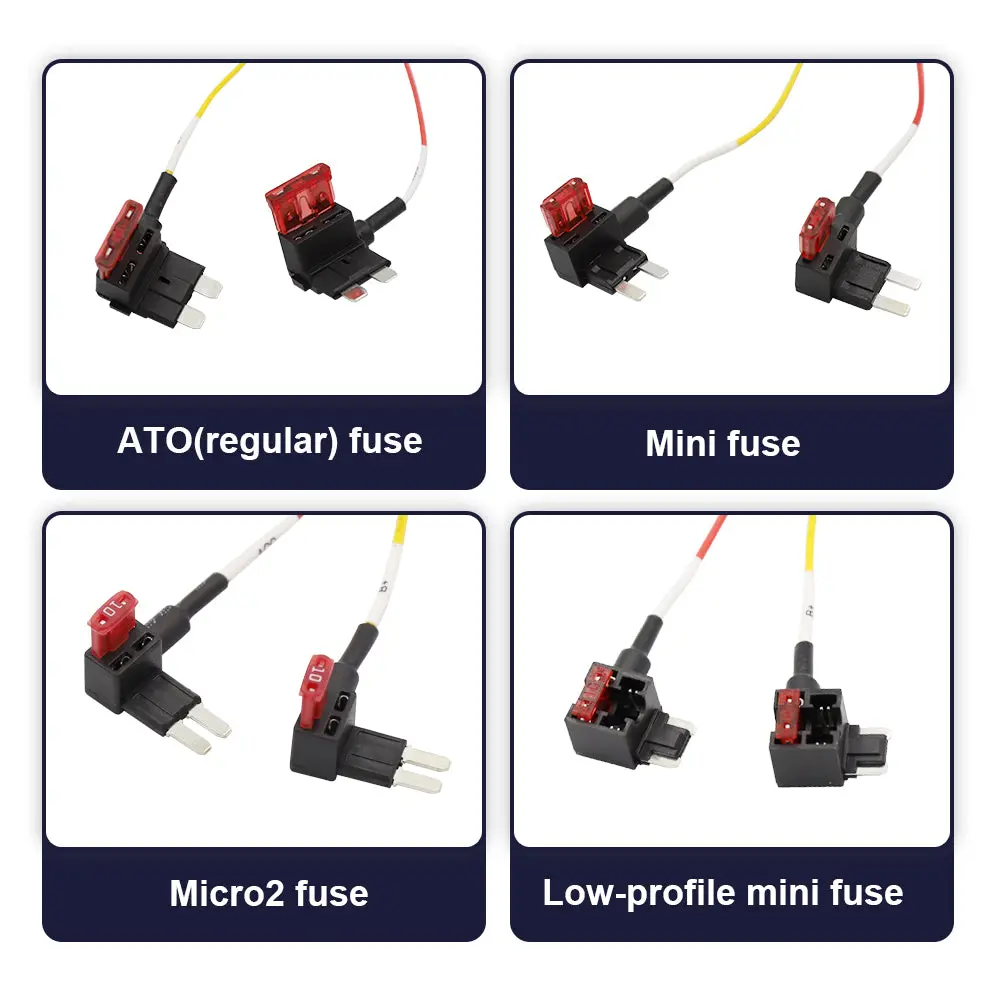 Fitcamx Fuse Box Cable Hardwire Kit, 4In1 Ato (Regular), Mini, Micro2, Low-Profile Mini 2