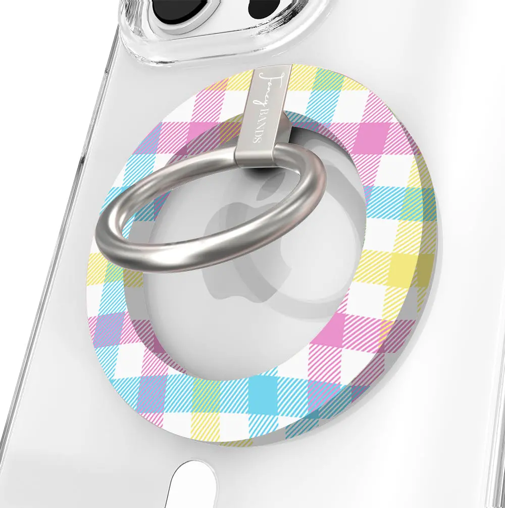 Pastel Gingham Hold It Fancy Magsafe Grip Ring 1