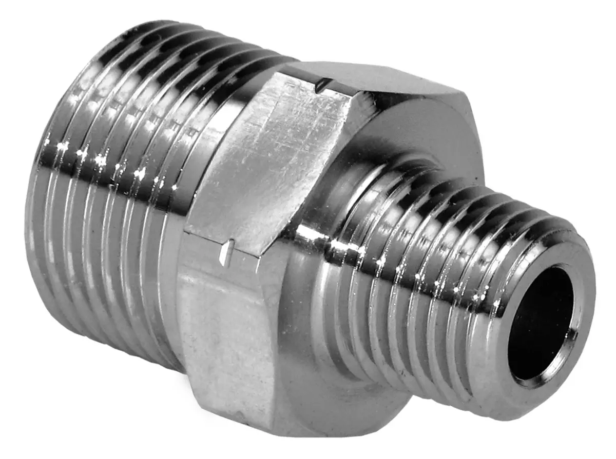 Mosmatic Fitting Ver - 7300 Psi - Stainless Steel - Nptf 1/4 Inch To Male M22x1.5Qv - 51.278 1