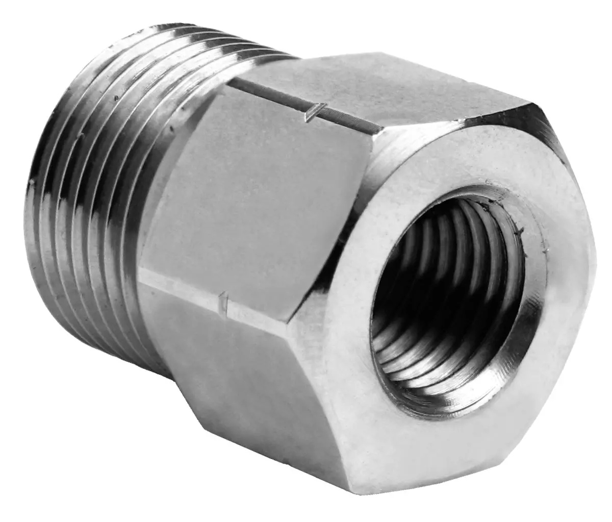 Mosmatic Fitting Ver 7000 Psi Brass Nikel Plated Profile Ring Fitting M16x1.5(10 L) To Female G1/4Inm 51.322 1