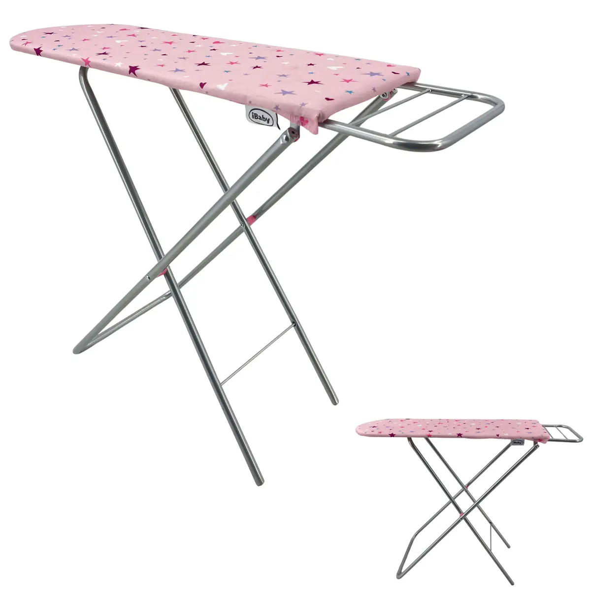 Burrito De Planchar De Juguete Plegable De Metal Y Tela Planchare Pink 515977 Ibaby 1