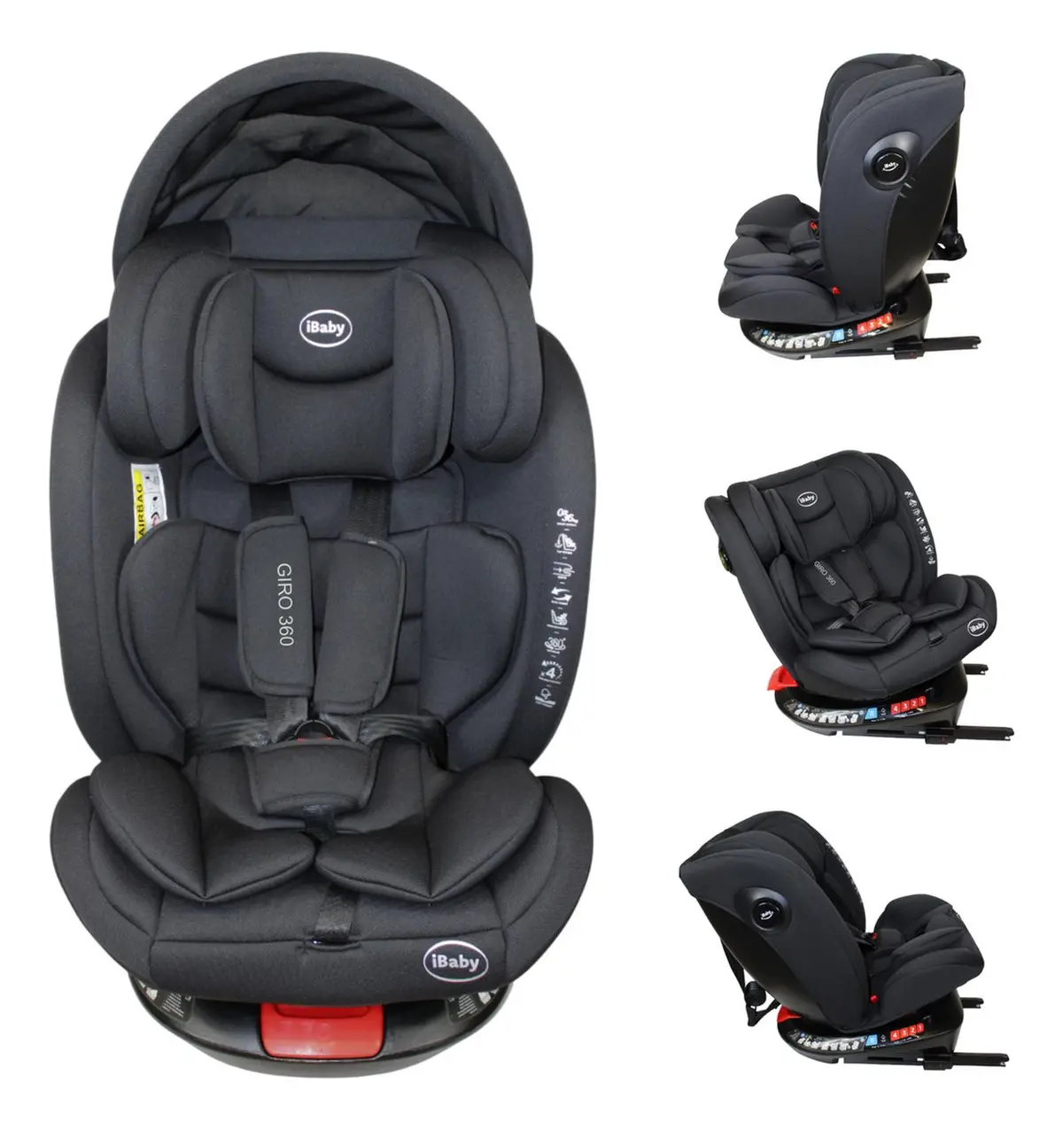 Autoasiento Giro 360 Ibaby Rosa 1