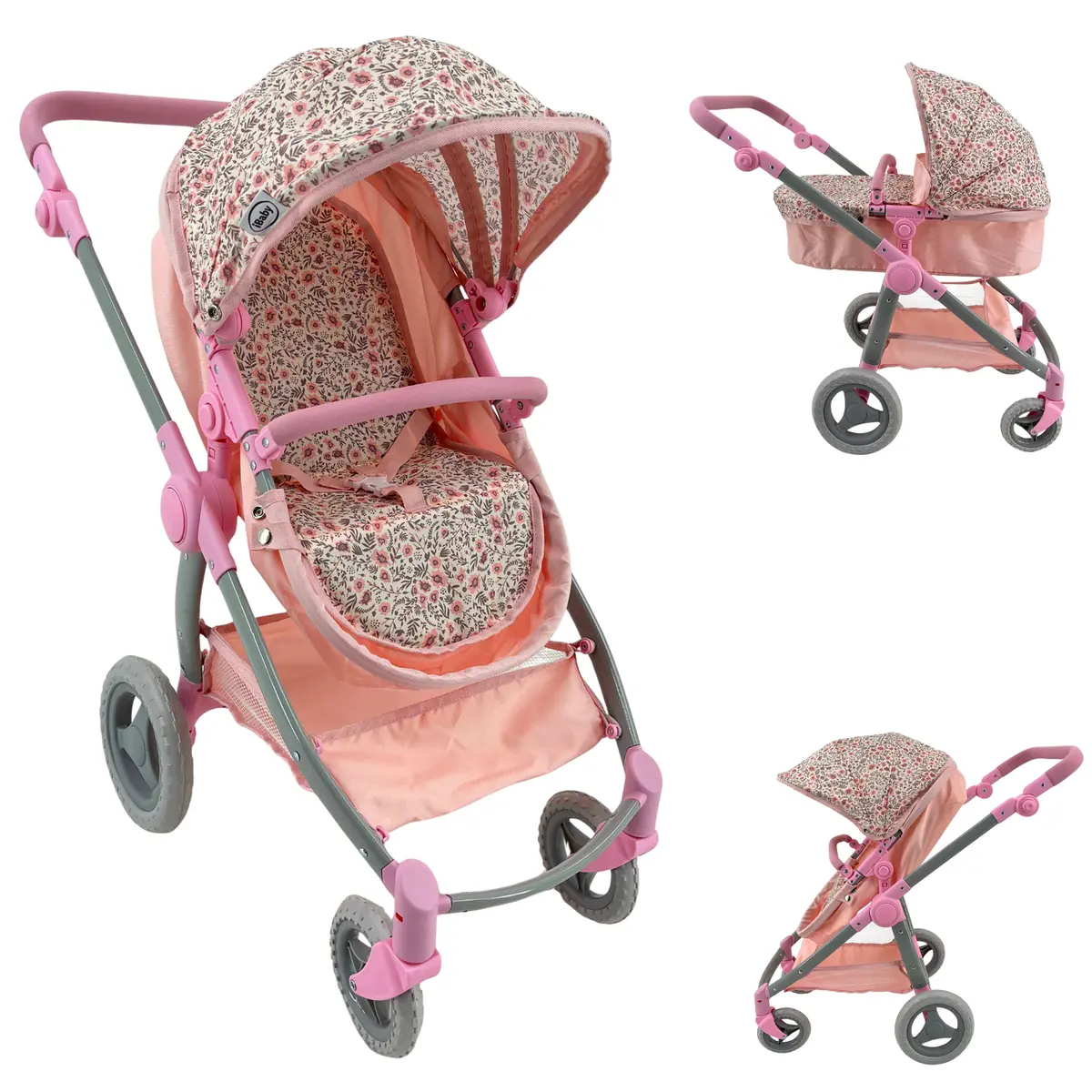 Carriolita De Juguete Para Muñeca Plegable Con Bambineto Reversible Innana 102014 Ibaby 1