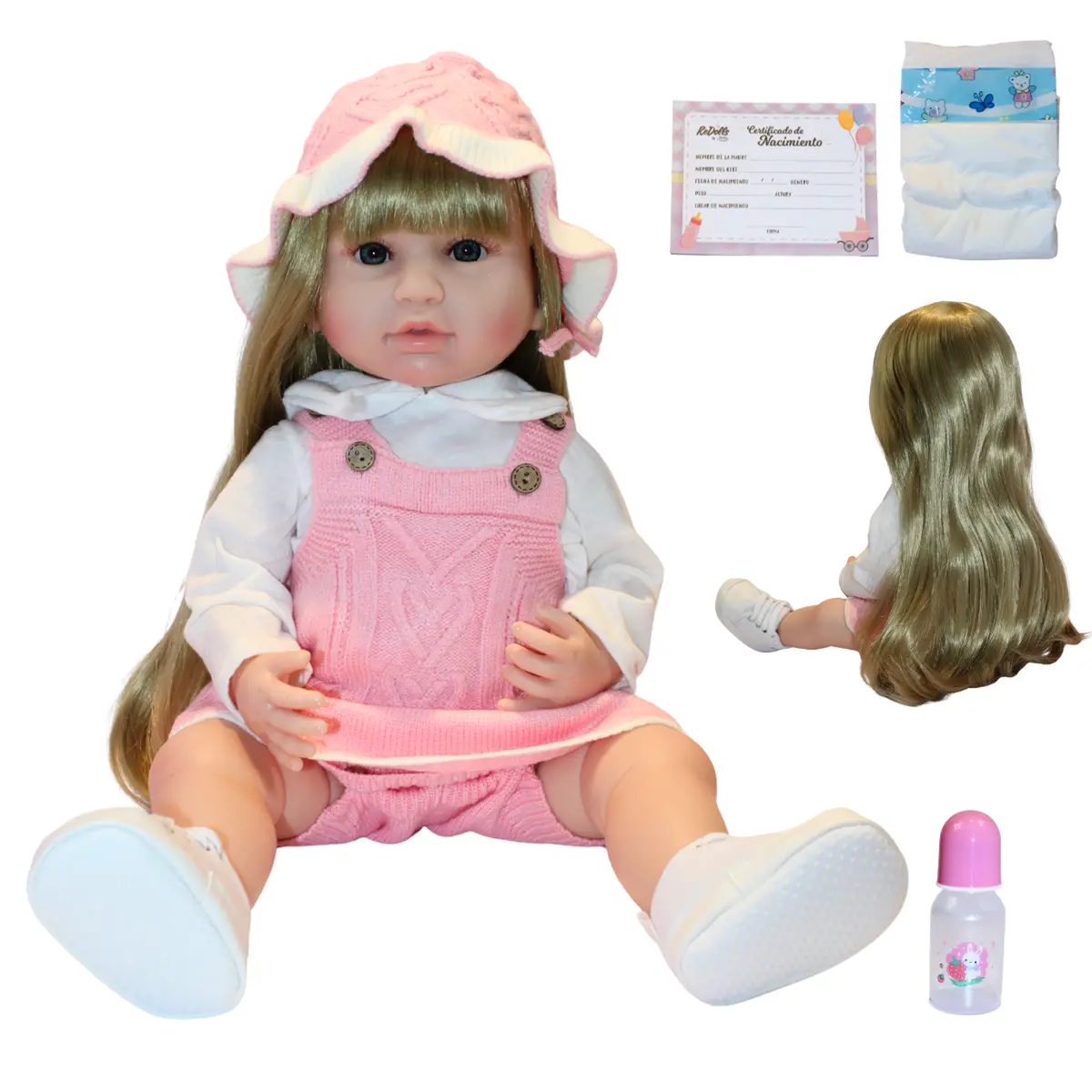 Muñeca Reborn Melissa 55 Cm Realista Con Conjunto Amarillo Y Chupón Magnético 1