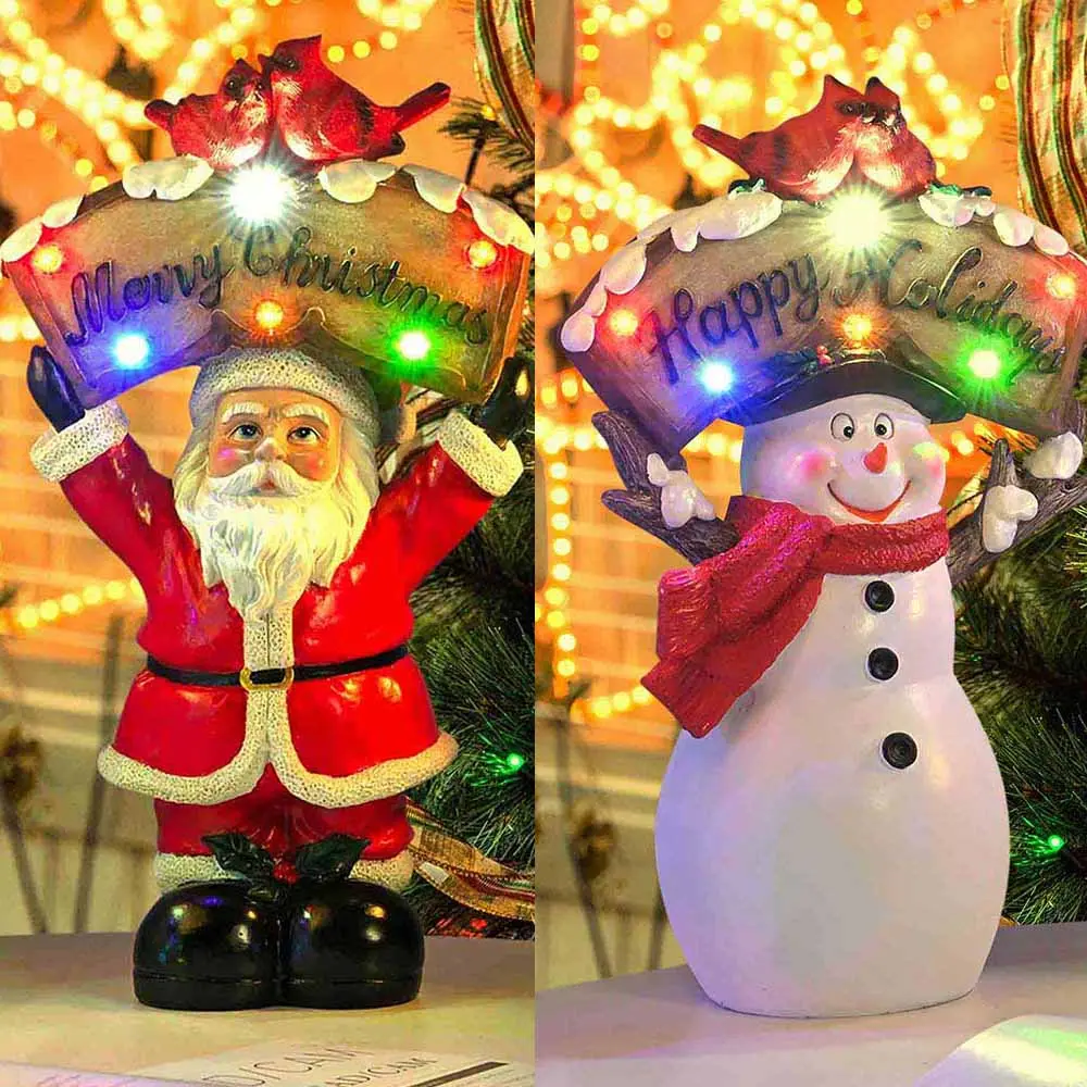 Yescom Pre-Lit Christmas Figurine 12" (Santa Snowman Optional) 1