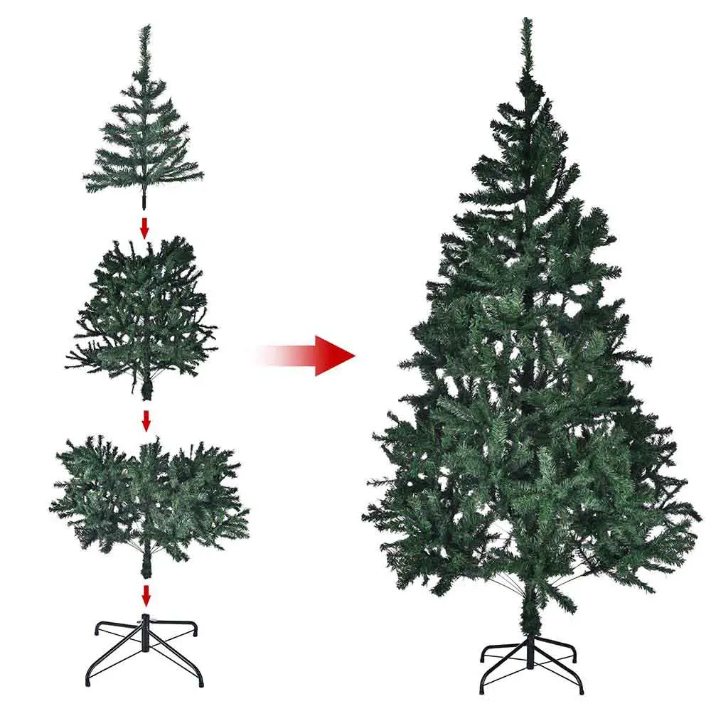 Yescom 7.5 Feet Synthetic Christmas Tree Foldable X-Shaped Metal Stand 2