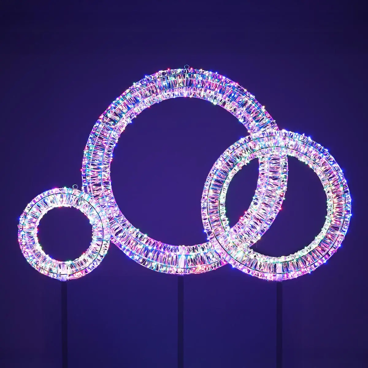 Yescom 3-Set Outdoor Prelit Christmas Wreaths Frontgate Windows 1