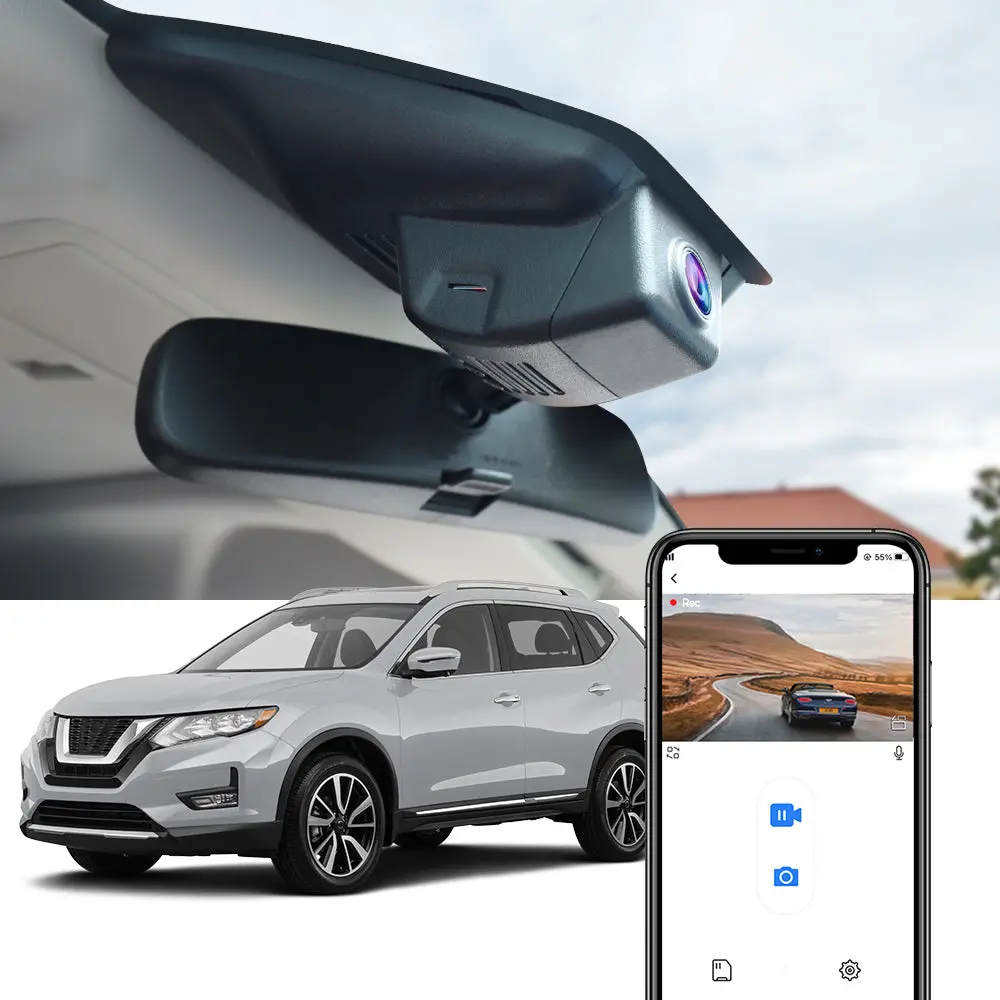 Fitcamx Dash Cam For 2017 - 2020 Nissan Rogue 1