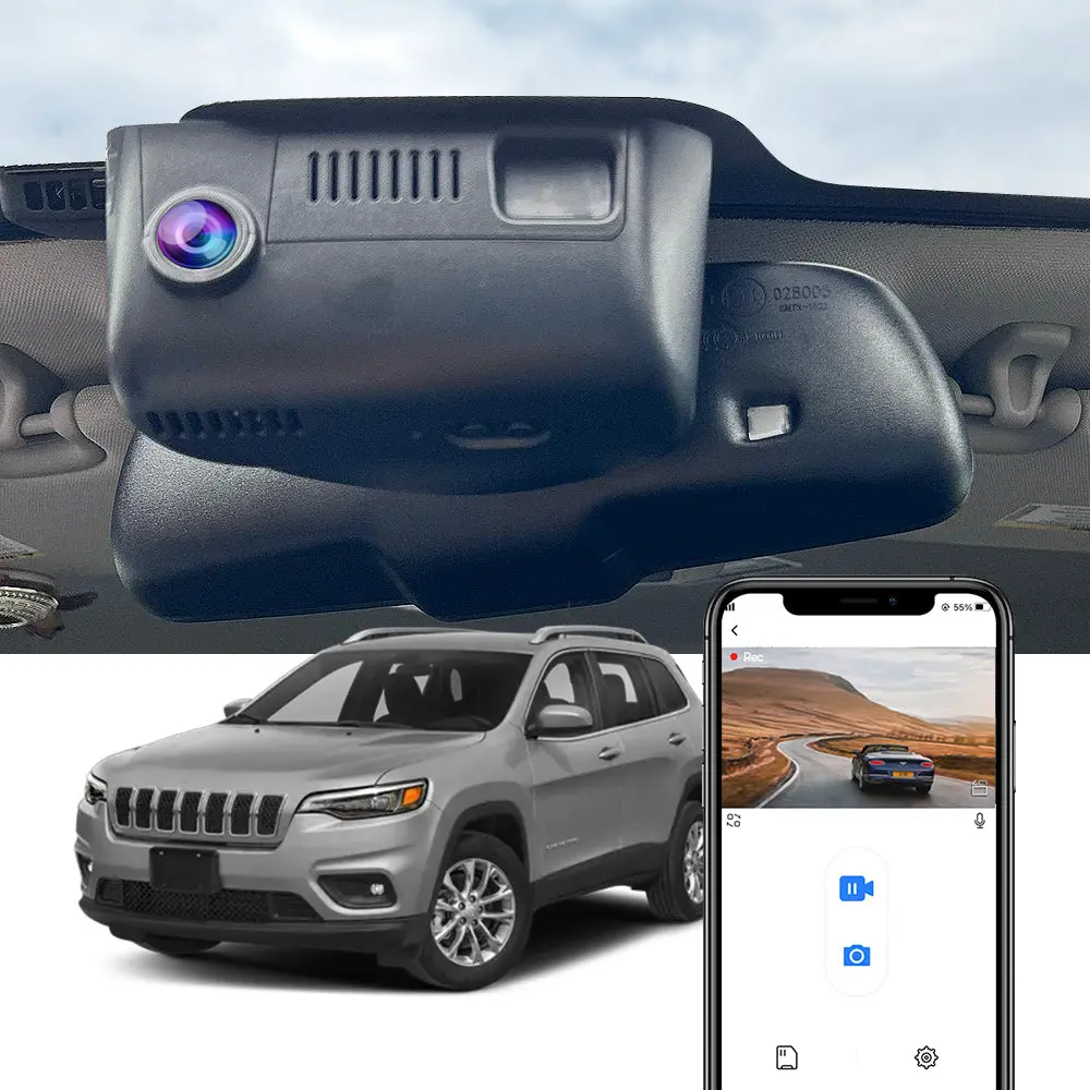 Fitcamx Dash Cam For 2014-2022 Jeep Cherokee 1