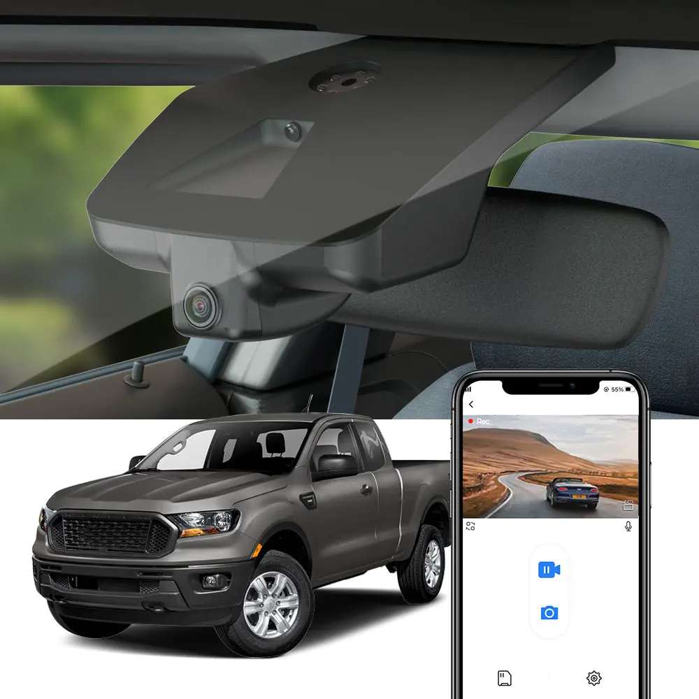 Fitcamx Dash Cam For Ford Ranger 2019-2023 4Th Gen (Only For North American Version) 1