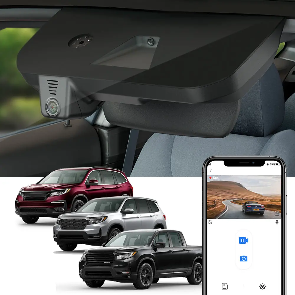 Fitcamx Dash Cam For 2016-2022 Honda Pilot 1