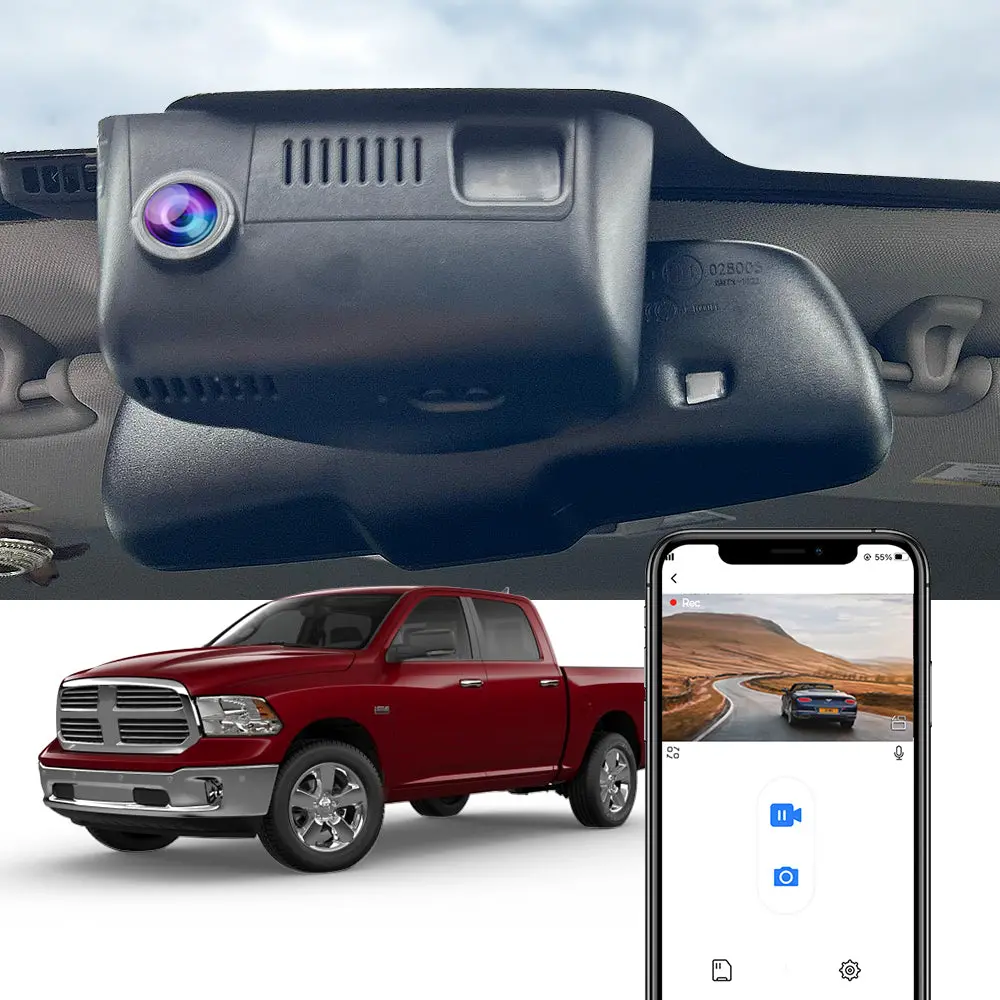 Fitcamx Dash Cam For 2013-2018 Ram 1500 2500 3500 4500 (4Th Gen) 1