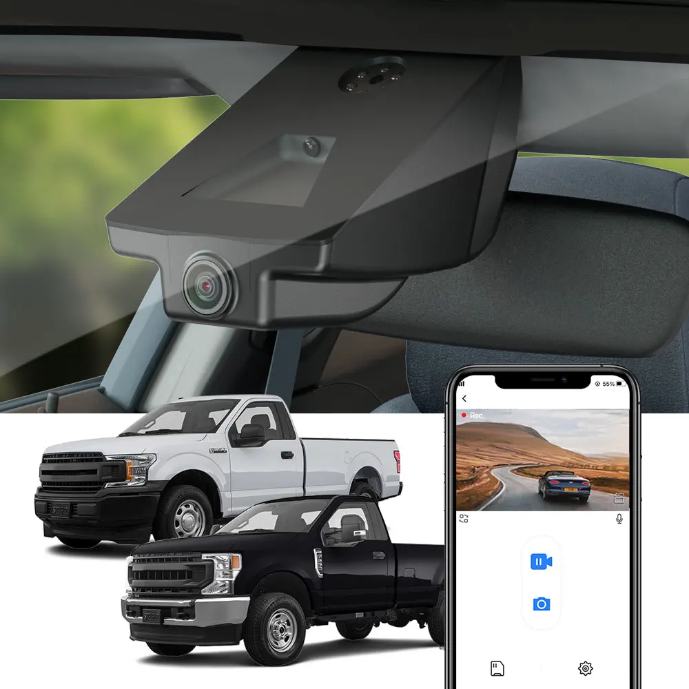Fitcamx Dash Cam For Ford F-150 (2013-2020) Ford F-250 F-350(2011-2025) 1