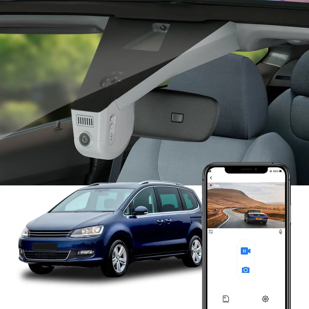 Fitcamx Dash Cam For Volkswagen Sharan 7N 2016-2021 1