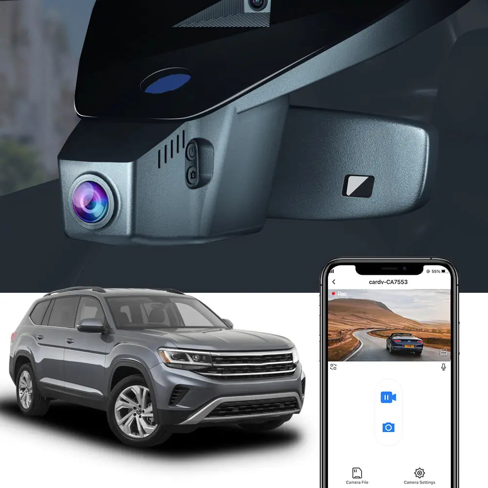 Fitcamx Dash Cam For Volkswagen Atlas Cross Sport/Atlas 2018-2026 1
