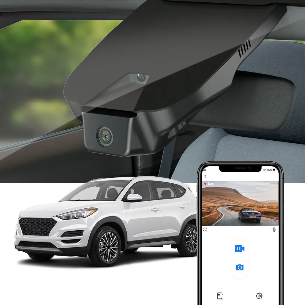 Fitcamx Dash Cam For Hyundai Tucson (3Rd Gen) 2016-2021 (Rear Mirror Cover Part Number 96010-D3100) 1
