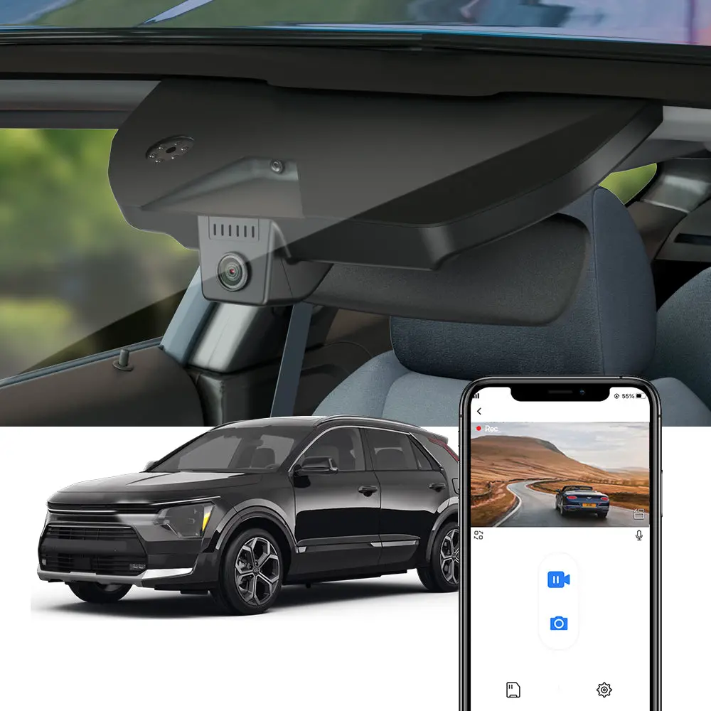 Fitcamx Dash Cam For Kia Niro And Niro Ev 2023-2024 (Rear Mirror Cover Part Number 96030-At100) 1