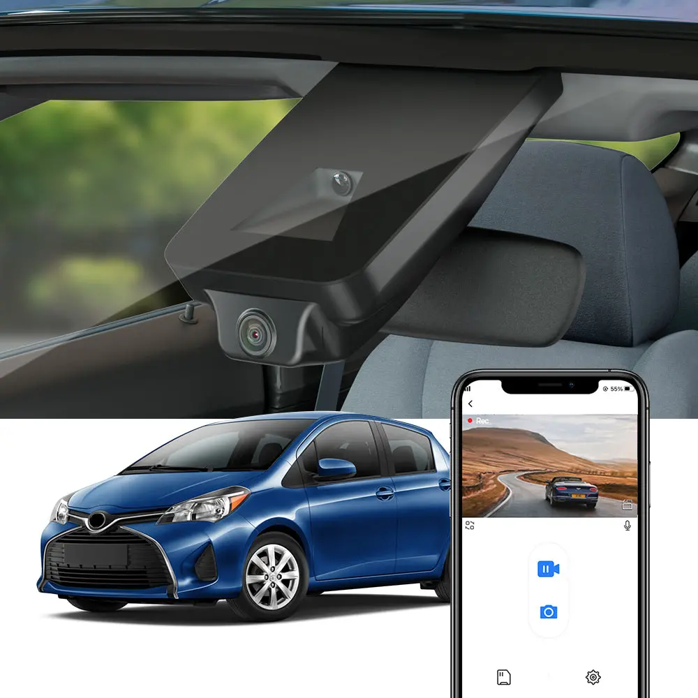 Fitcamx Dash Cam For Toyota Yaris 2016-2019 Mk3 1