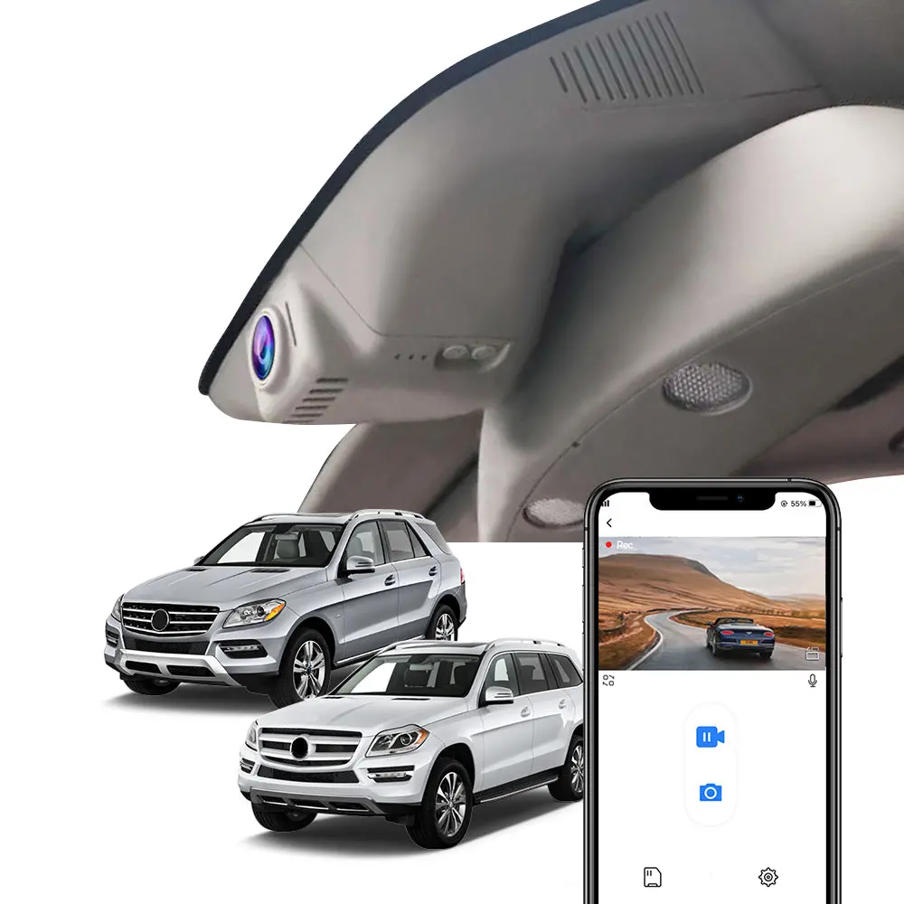Fitcamx Dash Cam For Mercedes-Benz Gl 350 450 550 (2013 - 2016 X166) Mercedes-Benz Ml 250 350 400 550 (2012 - 2015 W166) 1