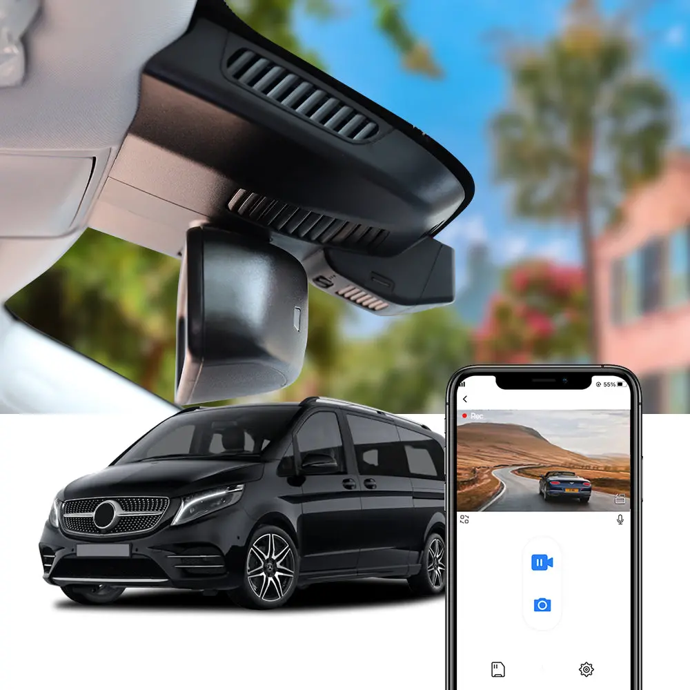 Fitcamx Dash Cam For Mercedes V-Class Eqv Vito Evito/ Metris 2015-2023 1