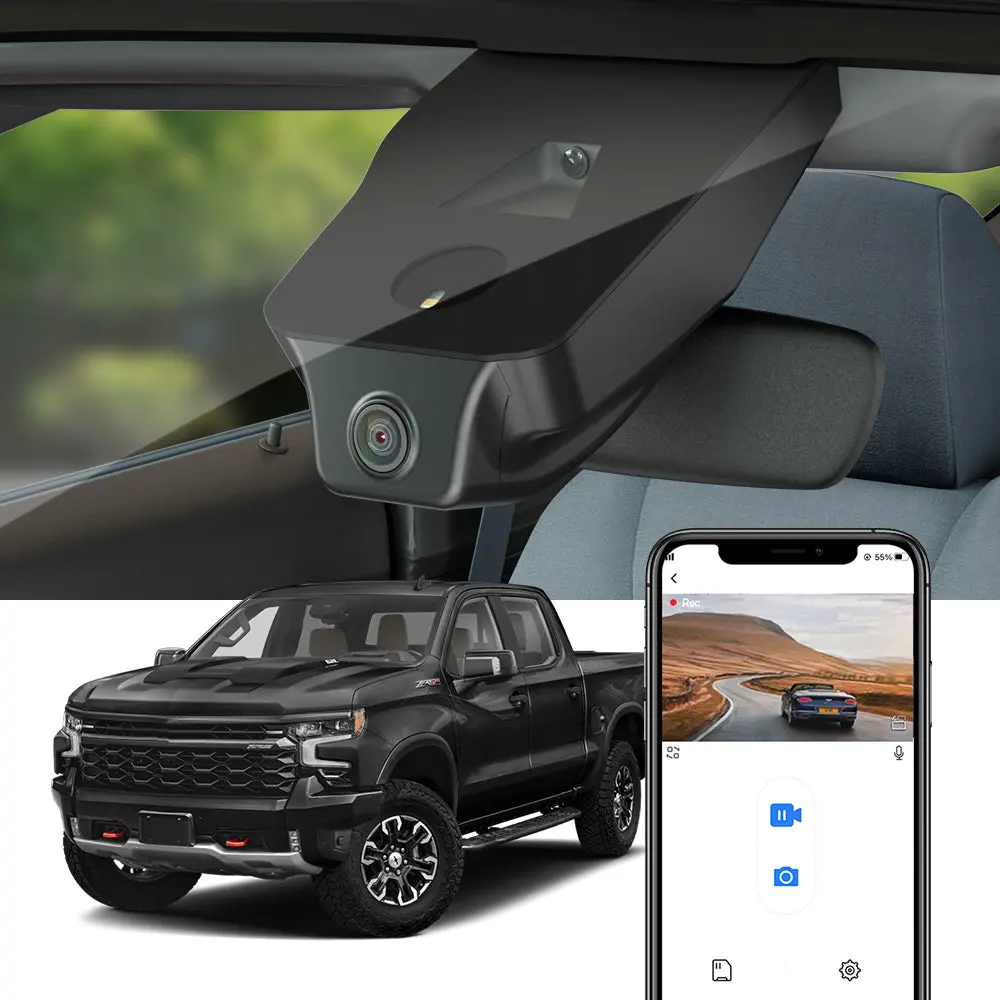 Fitcamx Dash Cam For Chevrolet Chevy Silverado 1500 2500Hd 3500Hd Ev 2022-2026 1