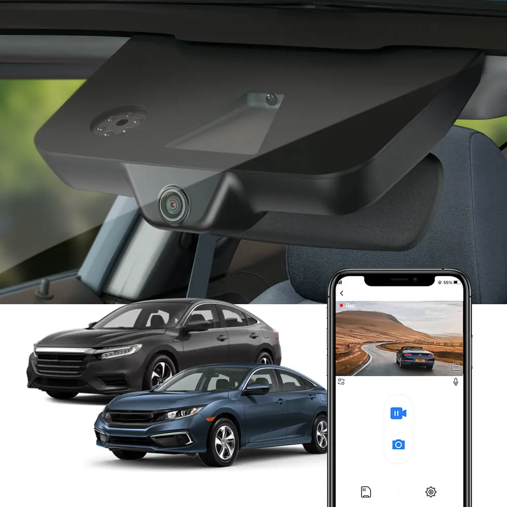 Fitcamx Dash Cam For 2016-2021(10Th Gen) Honda Civic/ 2019-2022(3Rd Gen) Honda Insight 1