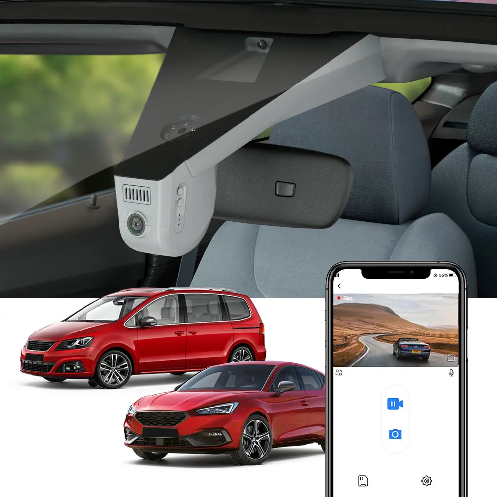 Fitcamx Dash Cam For Alhambra 711 2016-2021 Leon 5F 2013-2020 1