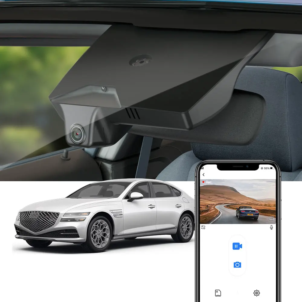 Fitcamx Dash Cam For Genesis G80 2021-2025 (2Nd Gen) (Rear Mirror Cover Part Number 96030-T1010) 1