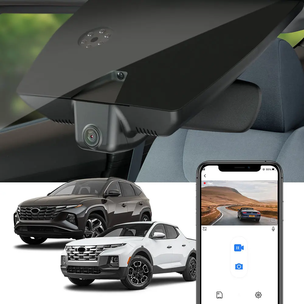 Fitcamx Dash Cam For Hyundai Santa Cruz And Hyundai Tucson 2022-2026 (Rear Mirror Cover Part Number 96030-N9000) 1