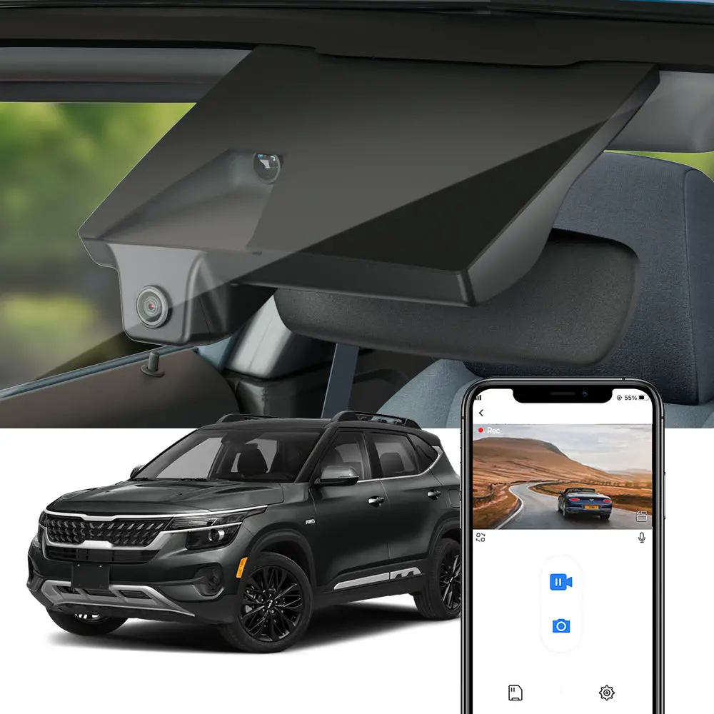 Fitcamx Dash Cam For Kia Seltos 2021-2026 (Rear Mirror Cover Part Number 96031-Q5000) 1