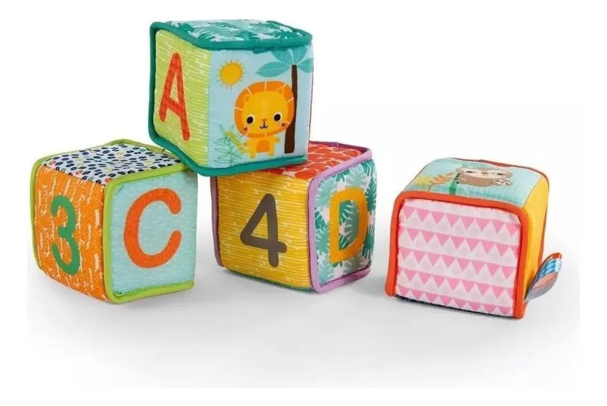 Bloques De Estimulacion Peluche 3D X4 - K52160 - Bright Starts 1