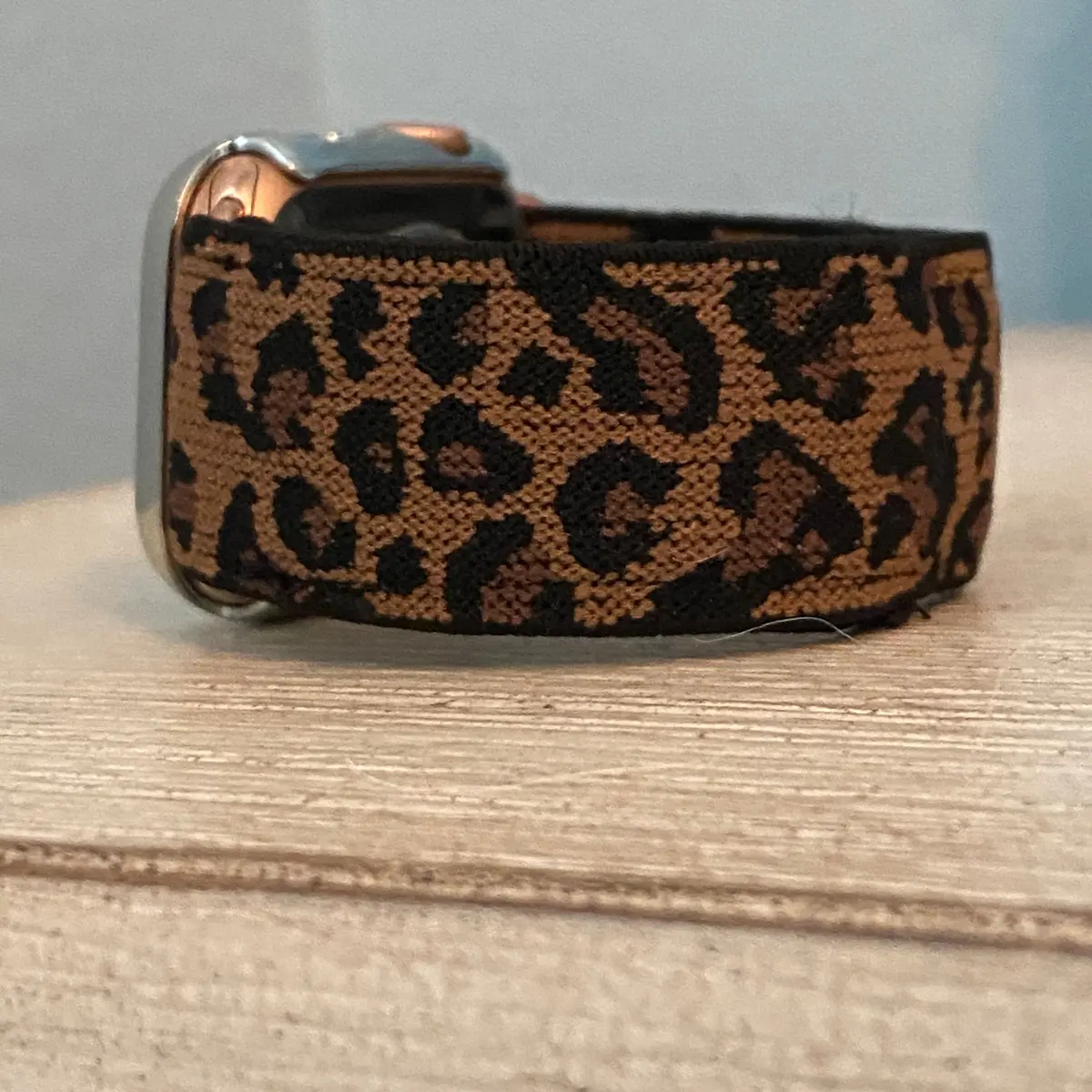 Stretchable Elastic Leopard Print Band For Apple Watch Two Colors Available 2