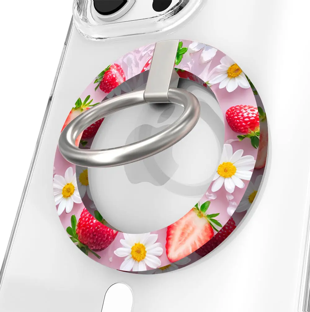 Berry Cute Blooms Hold It Fancy Magsafe Grip Ring 1