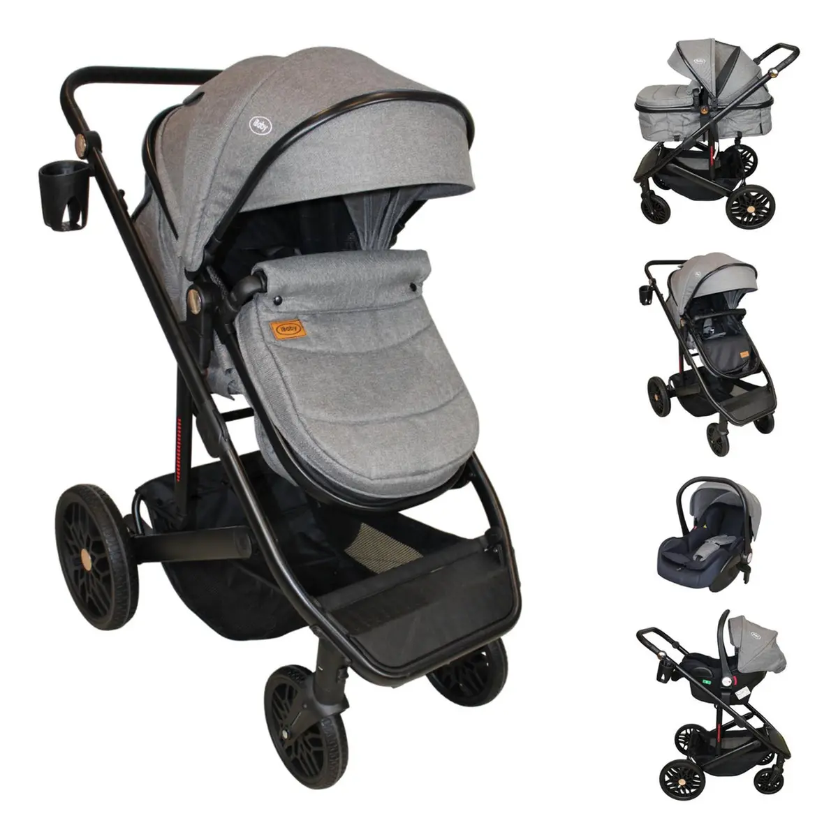 Carriola 4 En 1 Sistema De Viaje Todo Terreno Ibaby Cupra 3