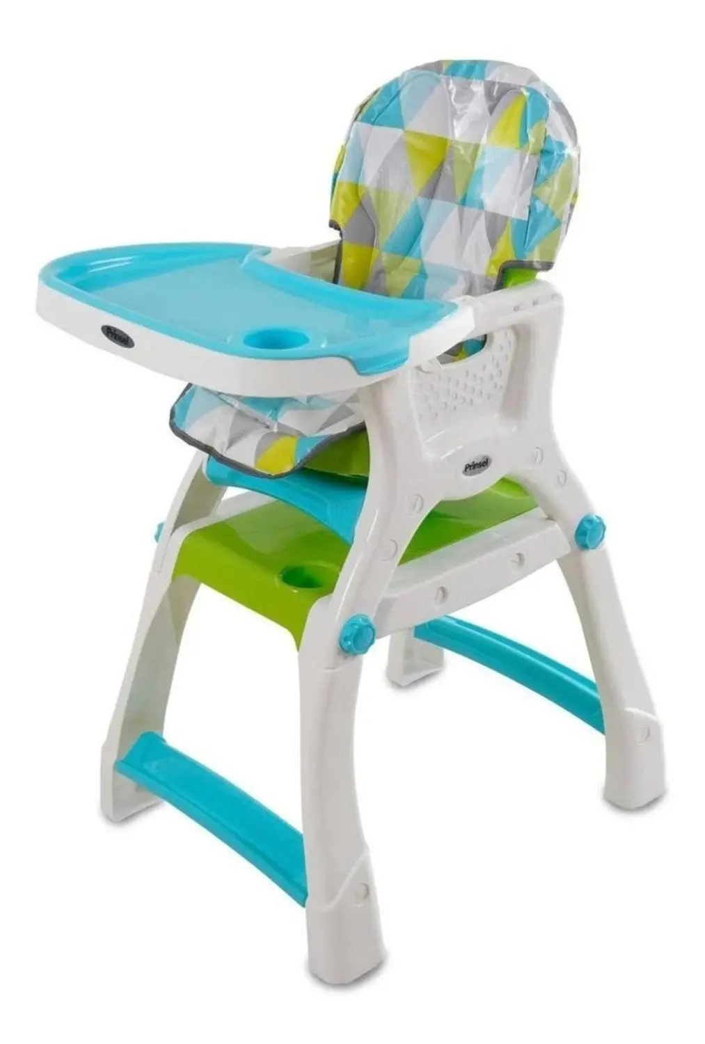 Silla Alta Kinder Triangulos Azul Prinsel 1055 1