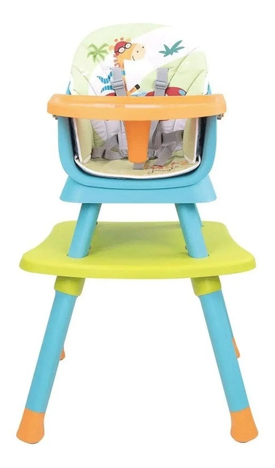 Silla Alta Grow With Me Azul Con Verde D'bebe 1