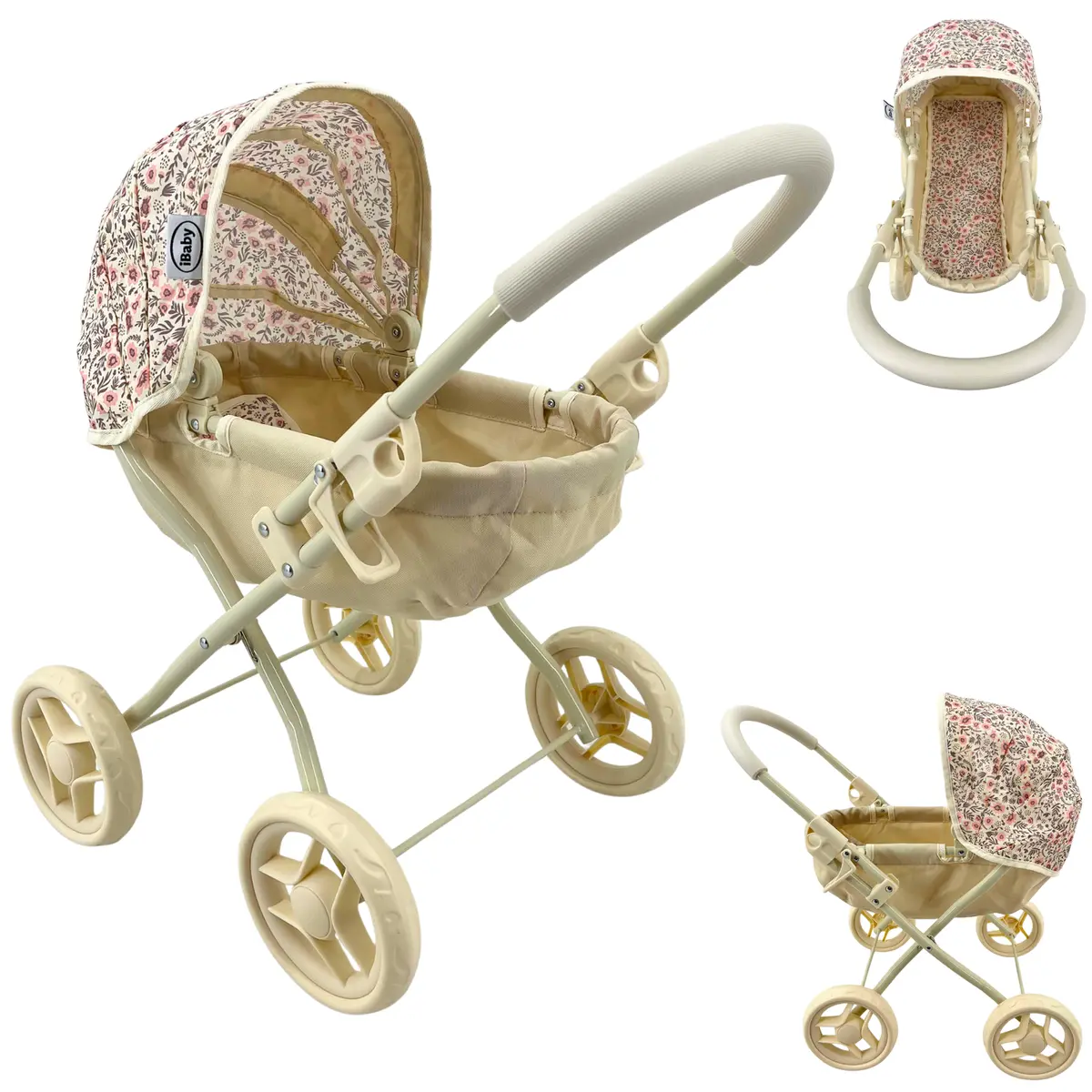 Carriolita De Juguete Para Muñecas Plegable Con Bambineto Nix Lavanda 10032 Ibaby 1