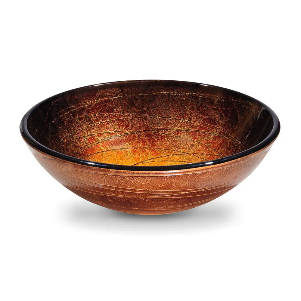 Yescom Round Tempered Glass Artistic Vessel Sink Countertop 1