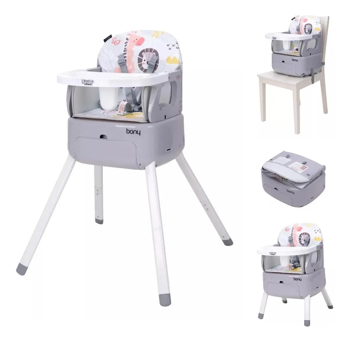 Silla 3 En 1 Bony Para Bebe Gris Bhc017 - Lifestyle By Infanti 1
