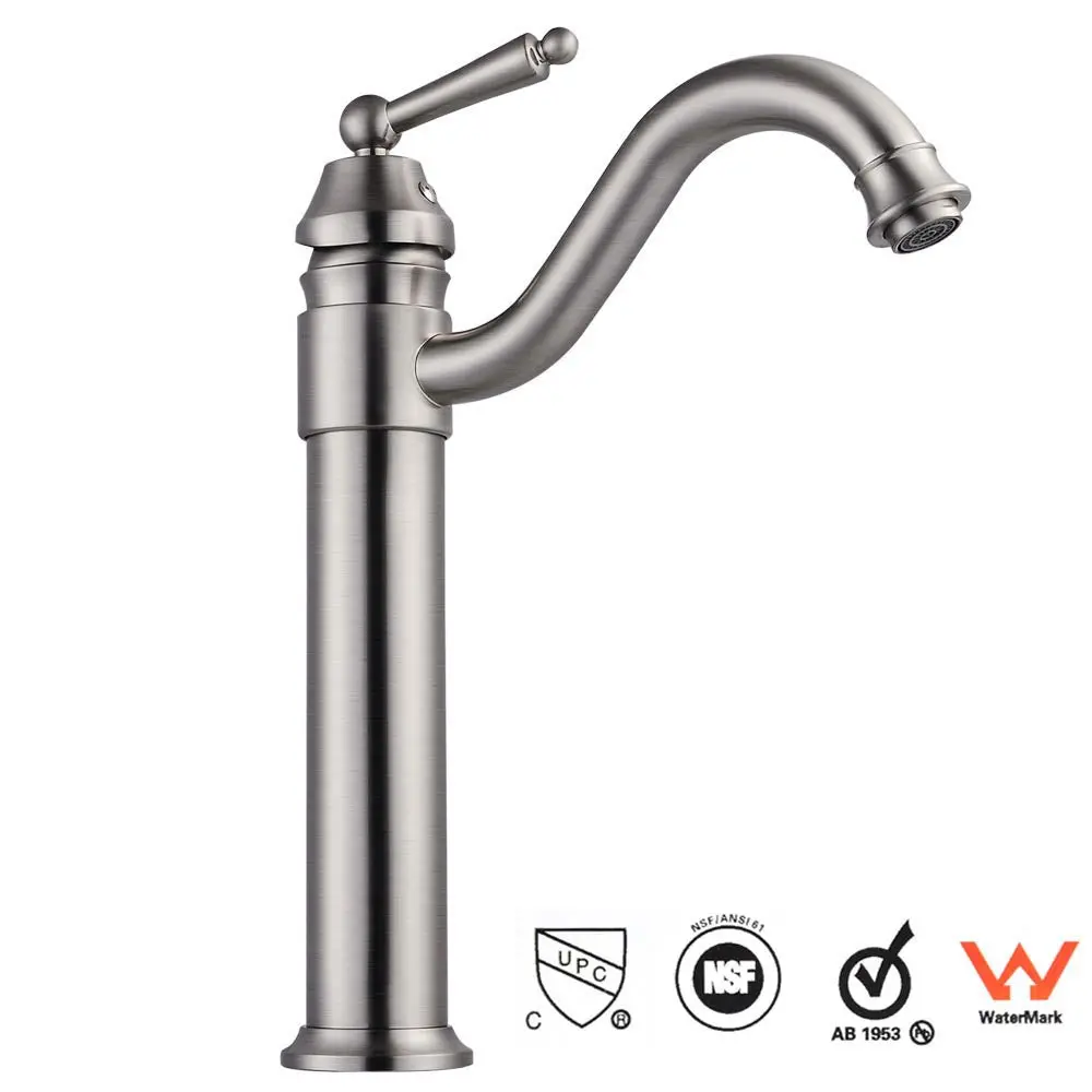 Yescom 13" Bathroom Bar Sink Vessel Faucet Brushed Nickel 2