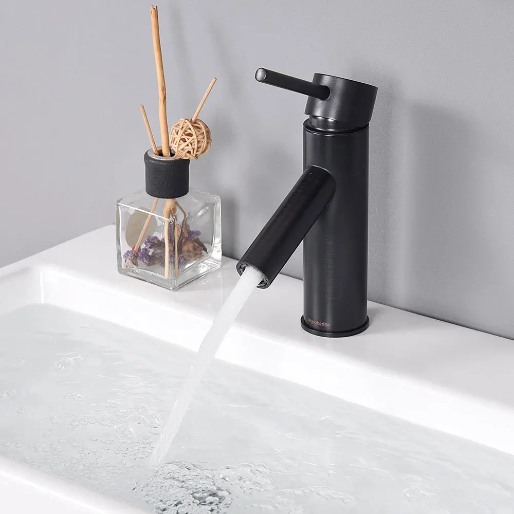 Aquaterior Bathroom Faucet Single Hole 1-Handle Cold Hot 7.5"H 1