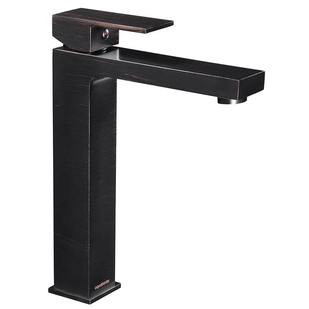 Aquaterior Bathroom Vessel Faucet Square Cold & Hot 10.4"H 1